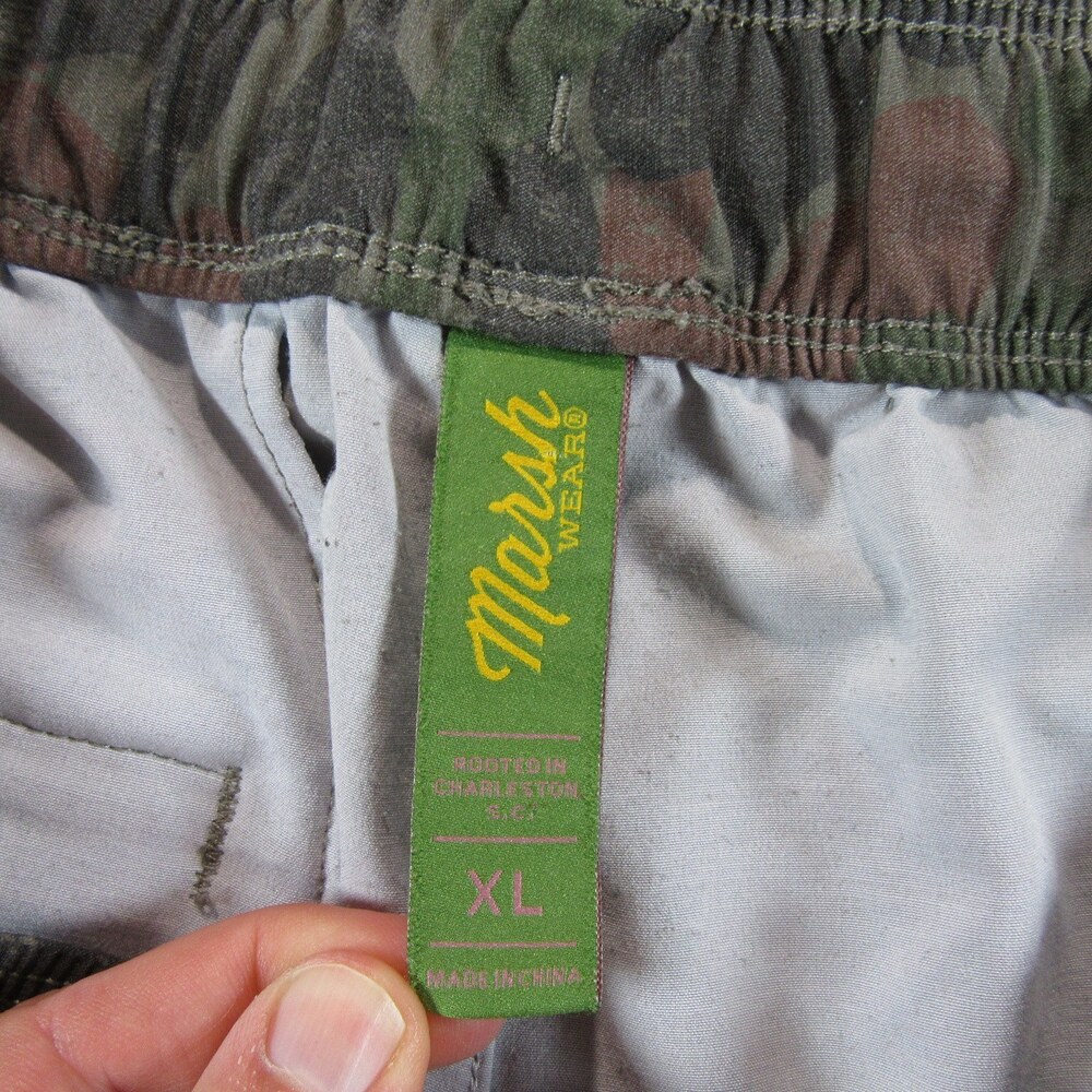 Marsh Wear Mens Pull On Performance Shorts XL x 8 Multicolored Camo Drawstring - Picture 6 of 13